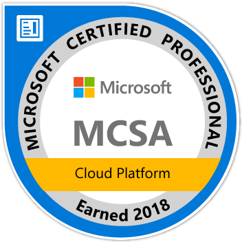MCSA: Cloud Platform - Certified 2018