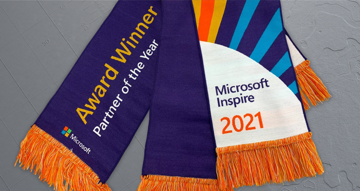 partner of the year awards purple and orange winners scarf