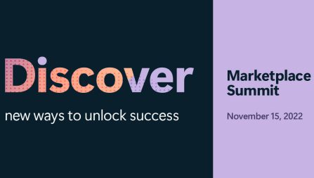 Graphic reading "Discover new ways to unlock success, Marketplace Summit November 15, 2022"