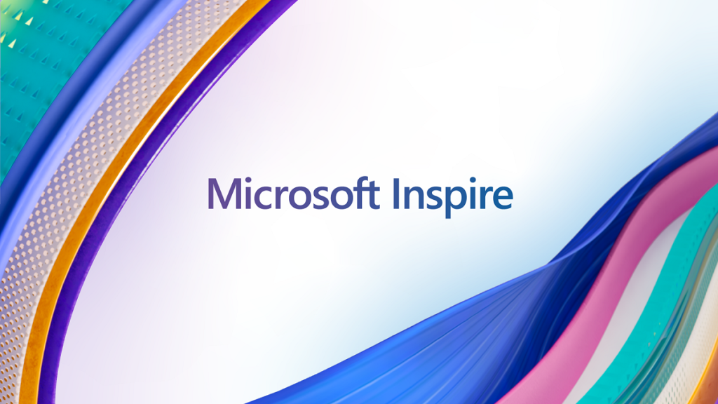 Graphic image that reads "Microsoft Inspire"