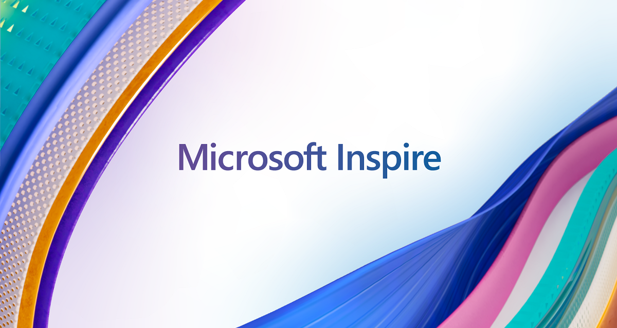 Graphic image that reads "Microsoft Inspire"