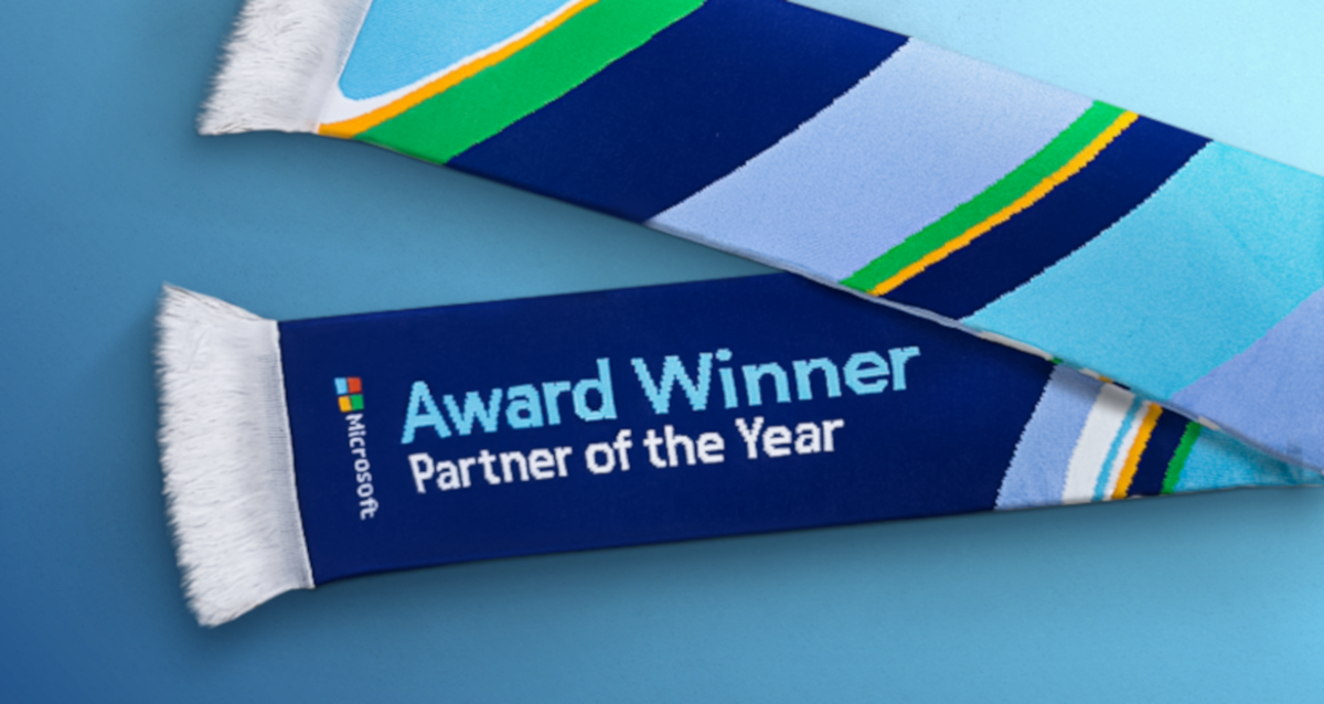Scarf graphic that reads Award Winner Partner of the Year